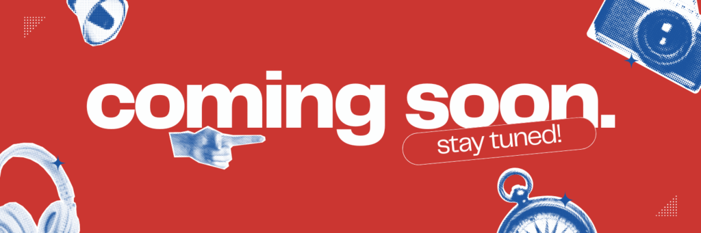 Red and Blue Retro Coming Soon Twitter Header